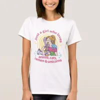 Anime, Cats, Ramen and Unicorns T-Shirt