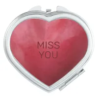 Red Candy Heart Message For Girlfriend Compact Mirror