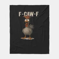 F-Caw-F Chicken Retro Classic Fleece Blanket
