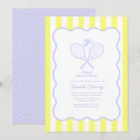 Lavender & Butter Yellow Tennis Bridal Shower Invitation