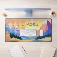 Mountains sunset - 2025 company calendar desk mat