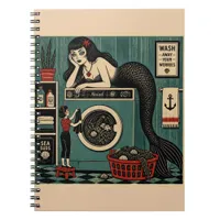Mid Century Sea Siren on Laundry Day Notebook