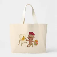 A little artist Socky the Sock Monkey Bag