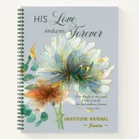 His Love Endures Forever Grey Scripture Notebook