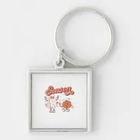 Tis The Season Retro Halloween Party Funny Graphic Keychain