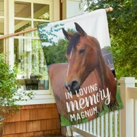 Personalize Loving Memory Pet Photo Horse Memorial House Flag