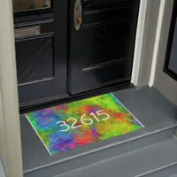 [Atomic Tie-Dye]  Psychedelic Rainbow  Welcome Doormat