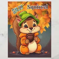 Silly Squirrel  | Cute Cartoon Kid's Nursery Art
