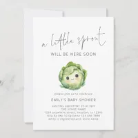 Minimalist Cute Little Sprout Baby Shower  Invitation