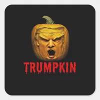 Trumpkin – Funny Donald Pumpkin Halloween  Square Sticker