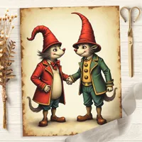 Alice Whimsical Gnomes Scrapbook Paper