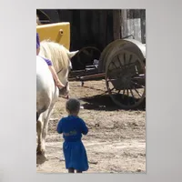 The Amish Girls and Their Horse Poster