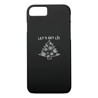 Let's Get Lit Christmas Tree Holiday Lights Essent iPhone 8/7 Case