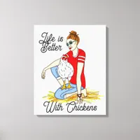 Cool Chicks | Chicken Art Poster Canvas Print