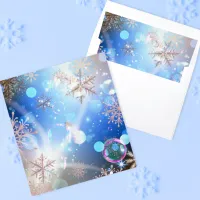 Winter Wonderland Snowflakes Lights And Bubbles Envelope Liner