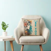 Retro Vintage Flower Power Throw Pillow