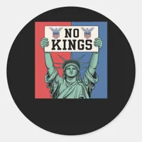 No Kings Classic Patriotic Style Classic Round Sticker