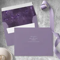 Stone Glitter Wedding Violet ID647 Envelope