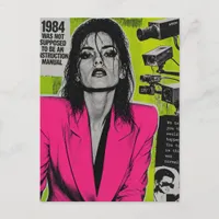 Spy Cameras Are Everywhere Dystopia 1984 Collage Postcard