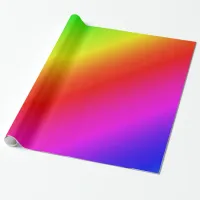 Diagonal Rainbow Gradient Red to Green Wrapping Paper