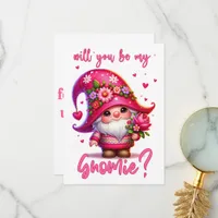 Will You Be My Gnomie - Valentine's Day Card