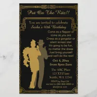 Budget Roaring 20 flapper girl gangster Invitation