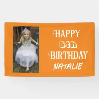 Personalized Photo and Age Happy Birthday Banner