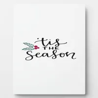 Tis The Season Retro Classic Design Plaque