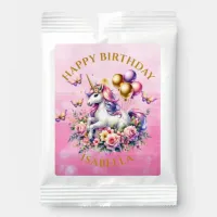 Pretty Pink, Purple and Gold Unicorn Birthday  Lemonade Drink Mix