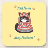 Custom Cat Lover Coaster - Cute & Personalized