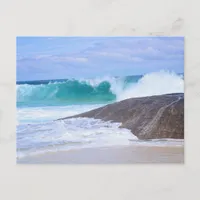 Dramatic Seaside Giant Waves Cliffs Ocean Postcard