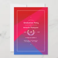 Geometric Glow Graduation Party Invitation