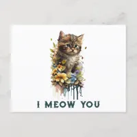 I Meow You Kitty Postcard