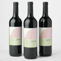 Color Block Wedding Cheers Spring ID740 Wine Label