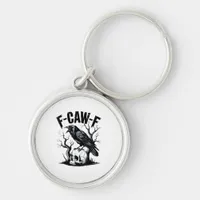 Halloween F-Caw-F Bird Crow Women Men Retro Classi Keychain