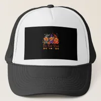 It’s Fall Y’all Halloween Gnomes Pumpkin Vintage Trucker Hat