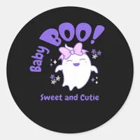 Baby Boo Sweet Toddler Halloween Design Classic Round Sticker