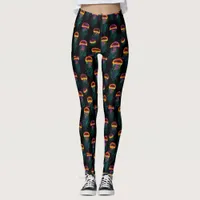 Luminous jellyfish Design: Nature in Neon Leggings