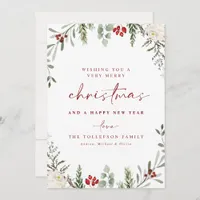 Rustic Foliage Ivy Non Photo Christmas Card