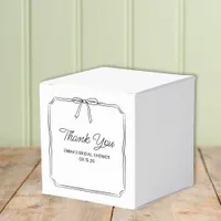 Elegant Coquette Chic Bow Bridal Shower Thank You  Favor Boxes