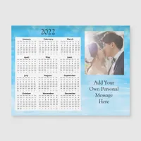 Wedding Photo 2022 Mini Calendar  Magnetic Invitation