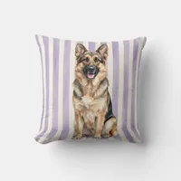 Watercolor German Shepherd Pillow Cover