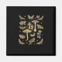 Cottagecore Aesthetic Mushroom Frog Butterfly Gobl Magnet