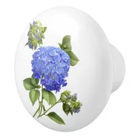 Blue Hydrangeas Ceramic Knob