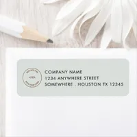 Business Logo Return Name Address Powder Blue Label