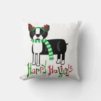 So Cute Holiday Dog Throw Pillow