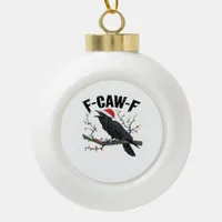 F-Caw-F Essential Creative Casual Ceramic Ball Christmas Ornament