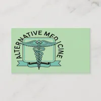 Light green alternative medicine  business card