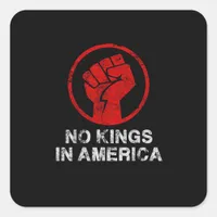 No Kings In America Since 1776 Resist 8647 US Flag Square Sticker