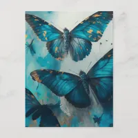 Blue Butterflies Postcard